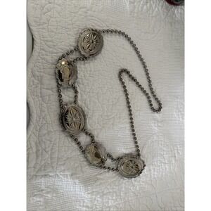 Western Chain Belt for Women Concho Silver Link Chain Belts for Jeans Dresses...